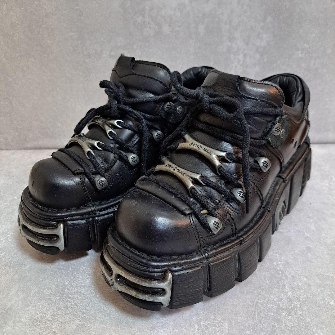 [美品]ニューロック（NEW ROCK）の厚底 ブーツ[本日お得情報あり]