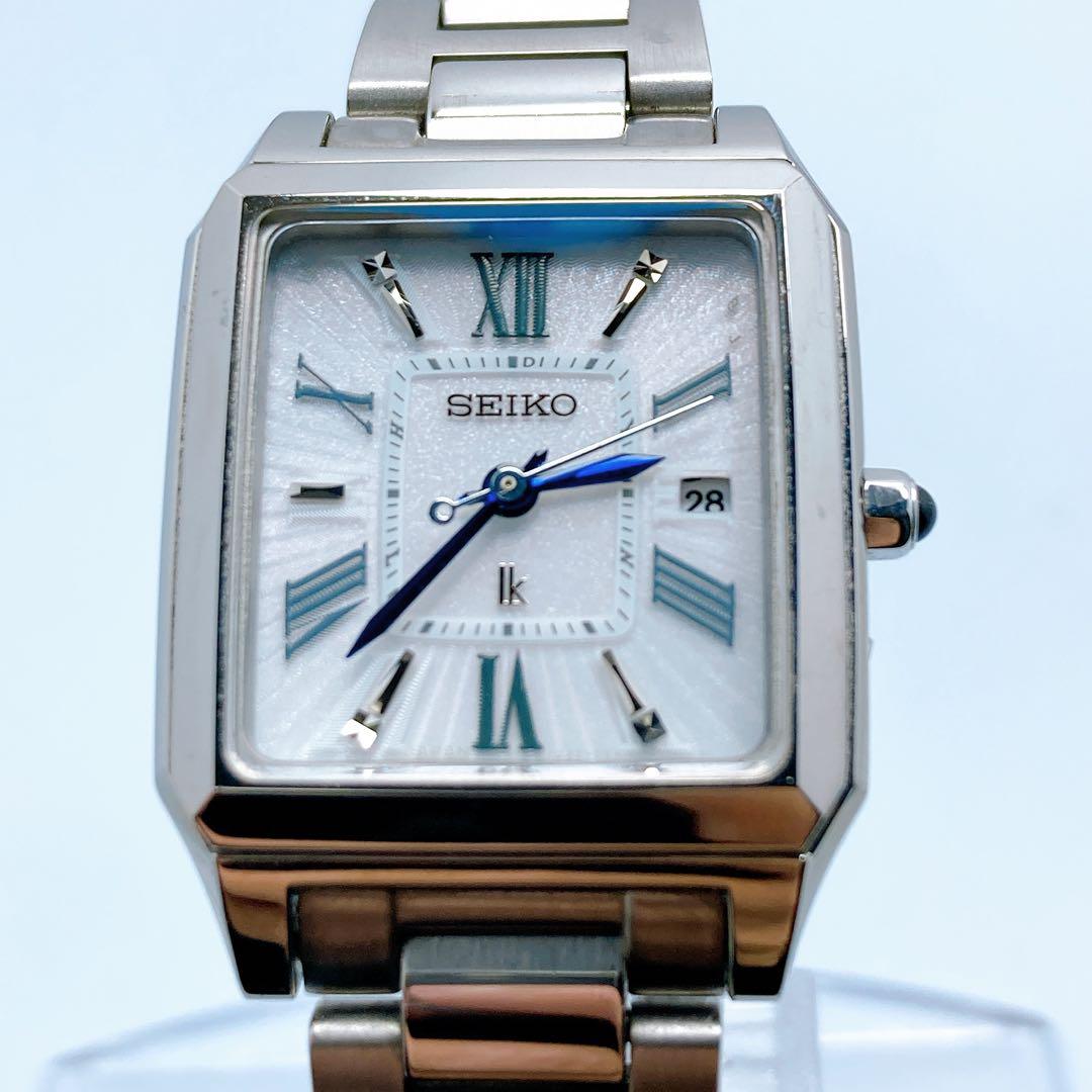 589 セイコー ルキア 1B22-0CF0 スクエア ソーラー 腕時計