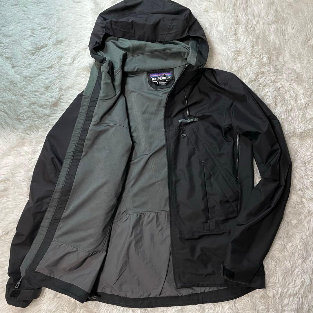 美品 パタゴニア ストームジャケット パーカー 防水 h2no 黒 ブラック