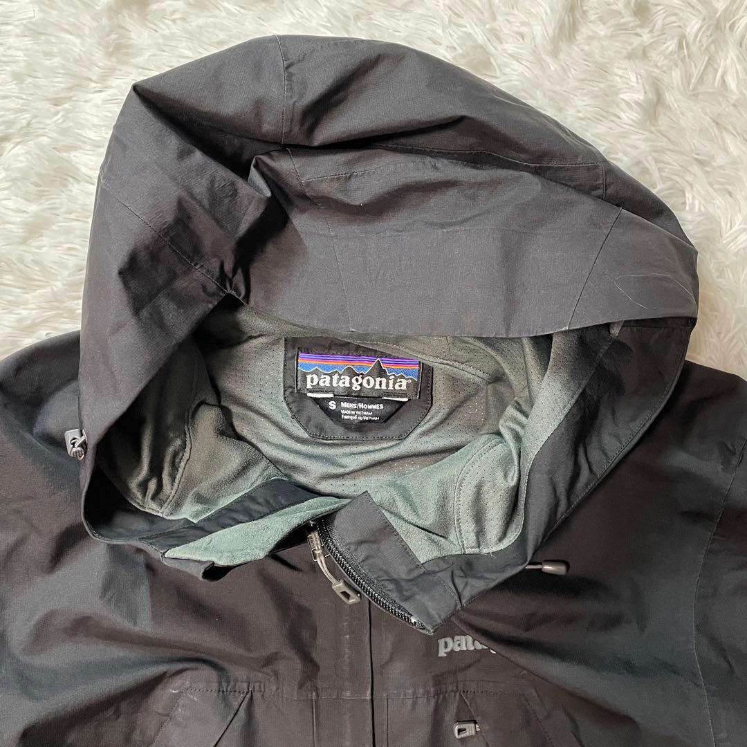 美品 パタゴニア ストームジャケット パーカー 防水 h2no 黒 ブラック