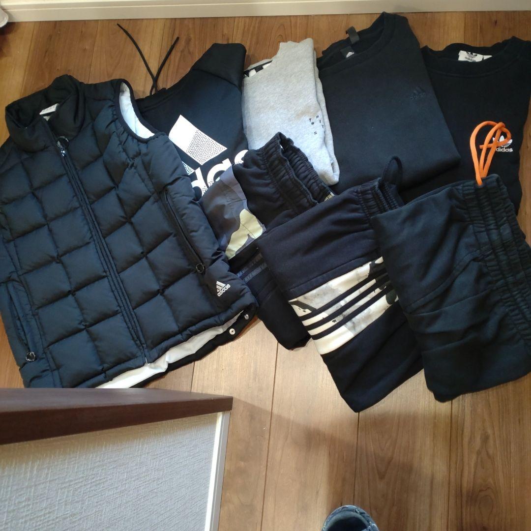 adidas トレーナー/パーカー/パンツ/中綿ベストセット まとめ売り合計8着
