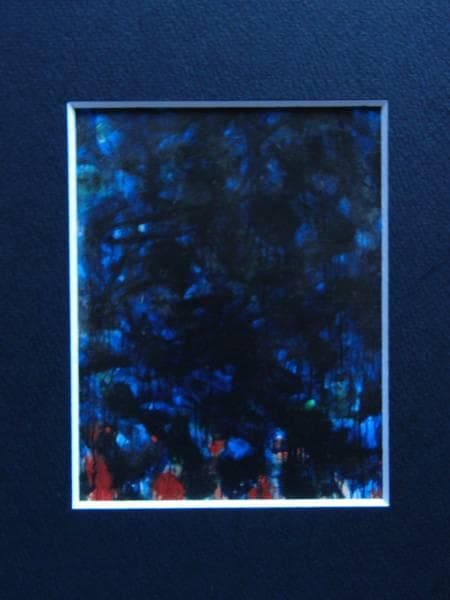 今井俊満、NORMAN BLUHM BLUE #3、希少画集画、新品高級額装付