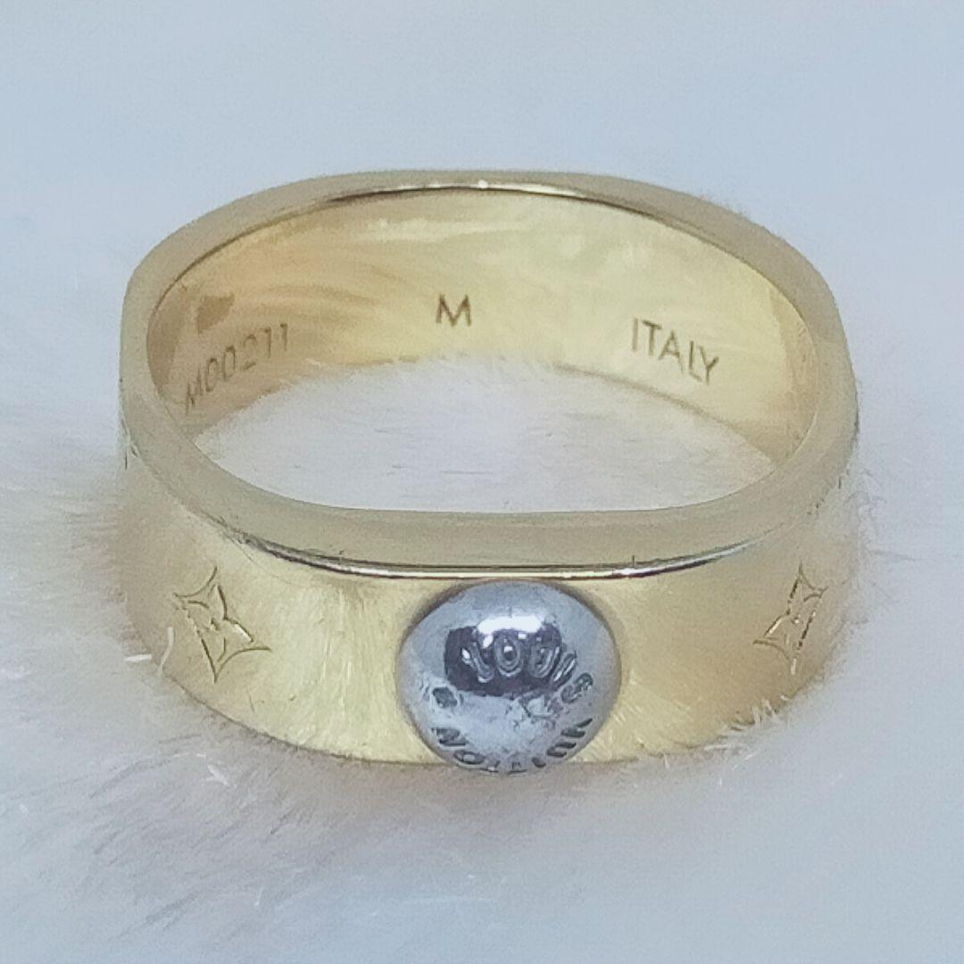 ルイヴィトン LOUIS VUITTONバーグ ナノグラム リング M00210