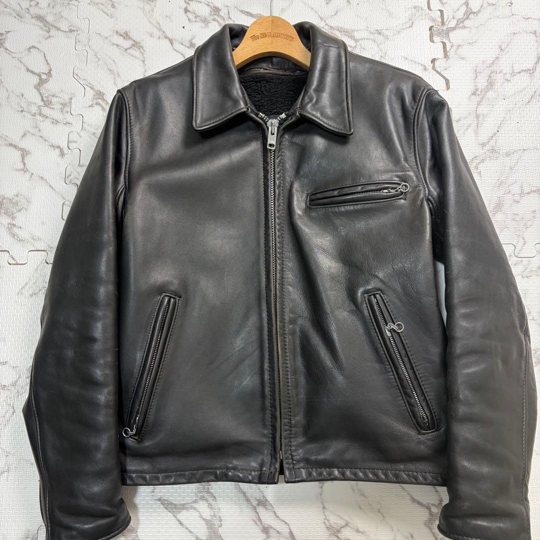 schott ショット トラッカージャケット 38size 642 黒色 牛革 - メルカリ