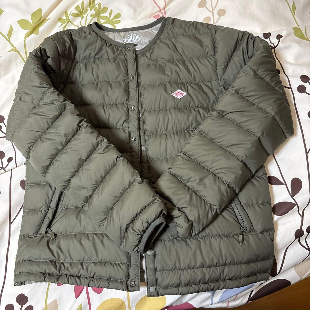 DANTON ダウンジャケット Sサイズ オリーブグリーン - メルカリ