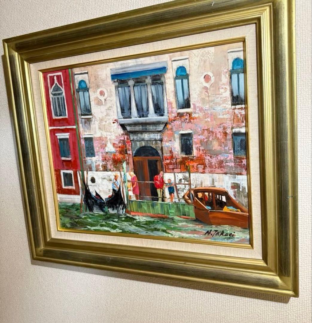 高木博【カナルグランデの館の人】肉筆油彩画 - メルカリ