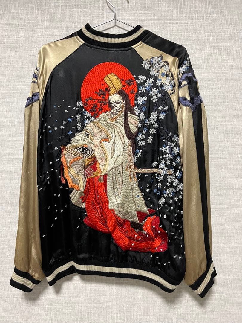 花旅楽団 スカジャン SSJ-002 白拍子 髑髏 リバーシブル