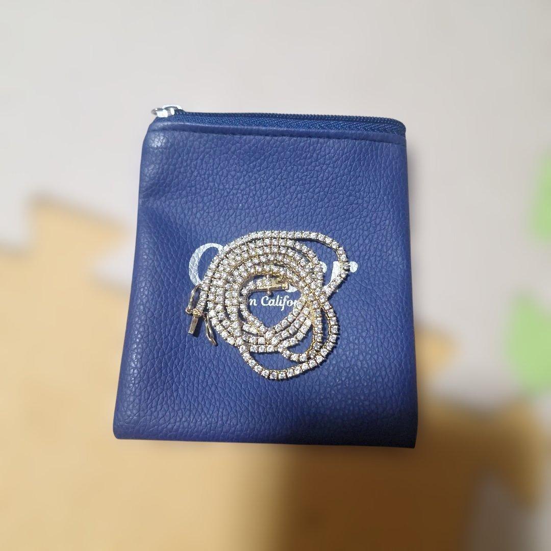 ダブルチェーンネックレス（クリスタル装飾） エンチャントシマーSV925ダブルチェーン＆クリスタルのネックレス