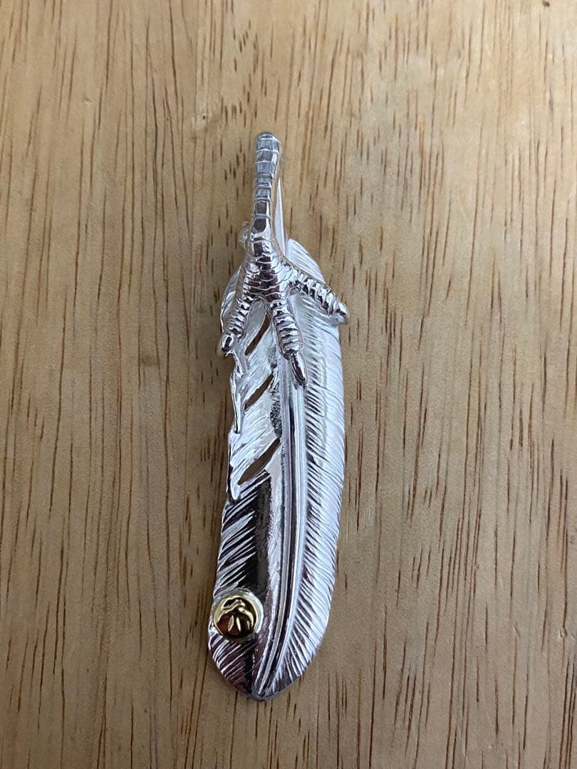 漣（さざなみ） goro's ゴローズ　k18メタル付き銀爪特大フェザー