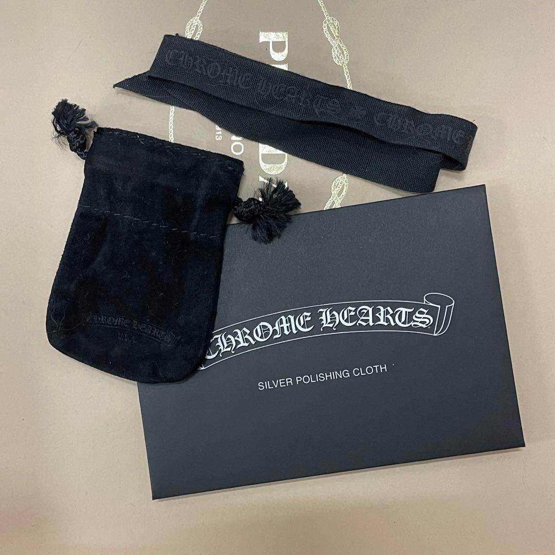 クロムハーツ 付属品3点セット 革袋 巾着 シルバーポリッシュ リボン