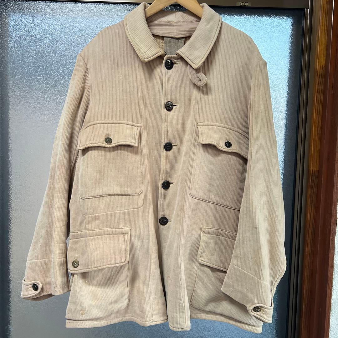 40s フレンチヴィンテージ ハンティングジャケット チンスト