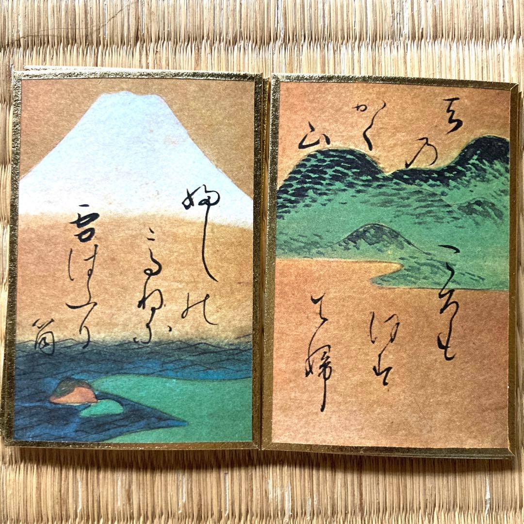 値下げ！☆紫式部、清少納言☆ 桐箱入 光琳かるた 百人一首 解説書付き