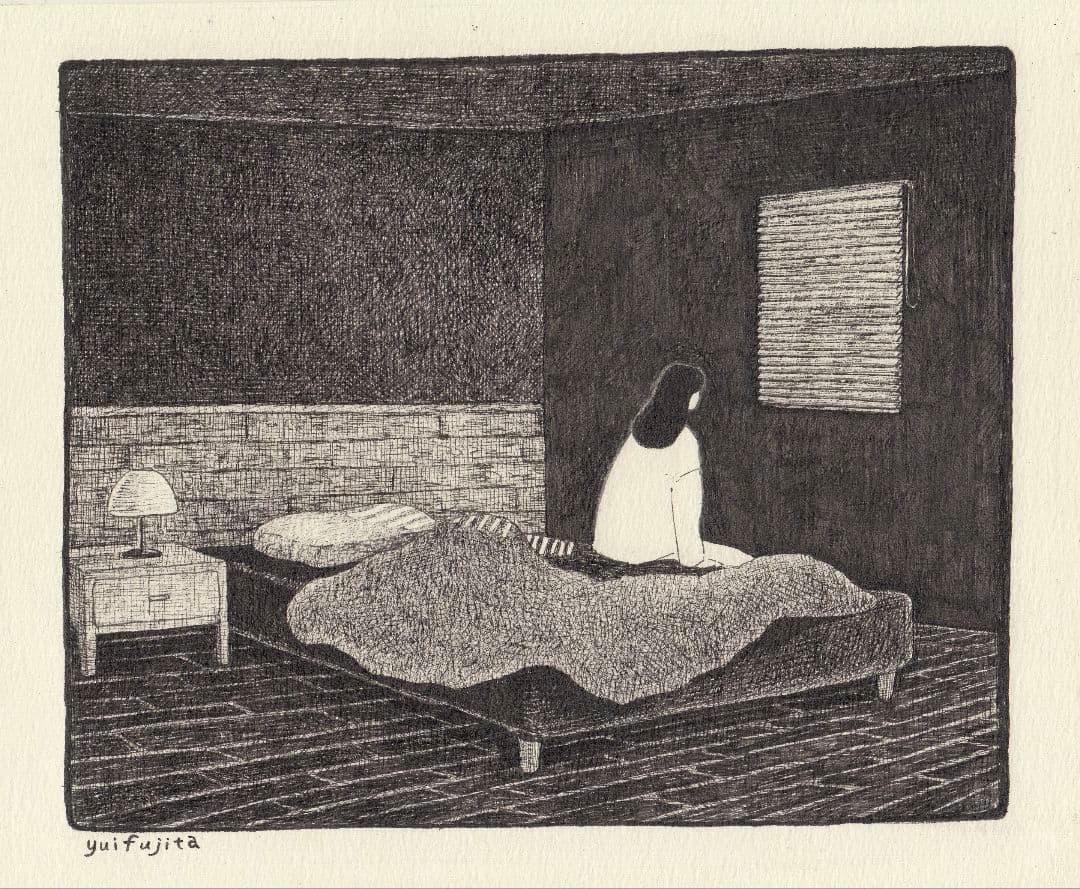 額縁付きオリジナル手描きイラスト