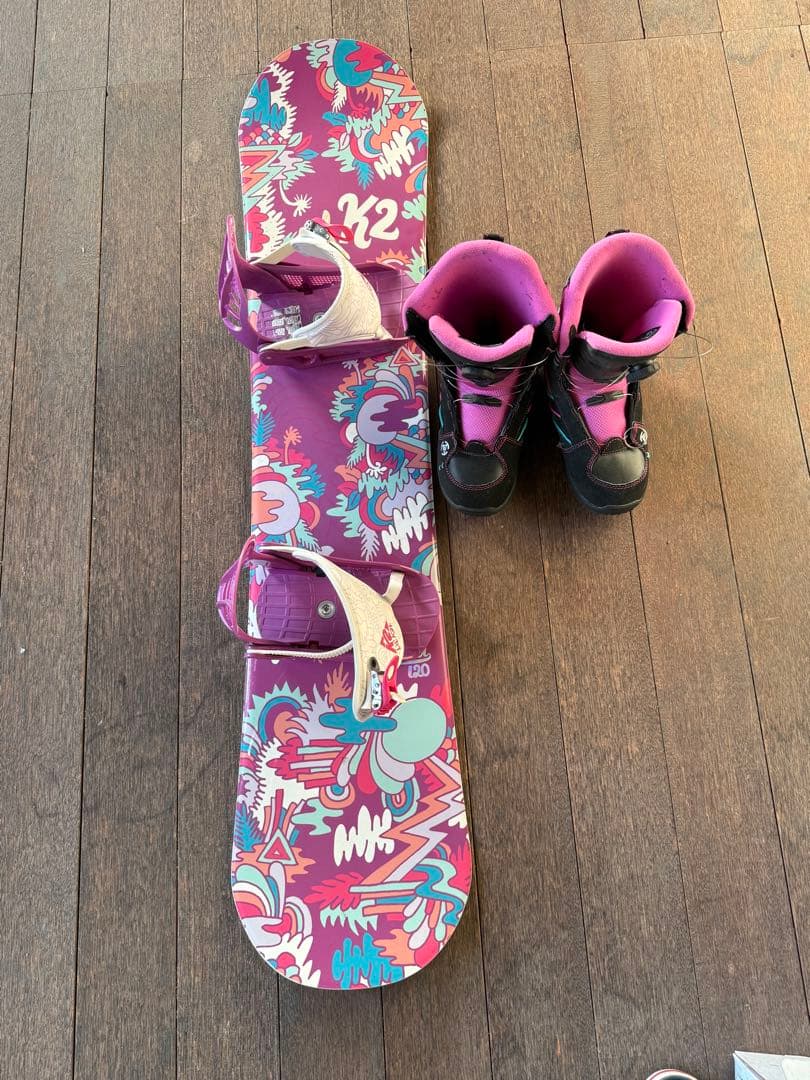 キッズK2 スノーボードとブーツセット K2 ケーツー スノーボード 3点セット キッズ ジュニア 23-24 LIL KAT