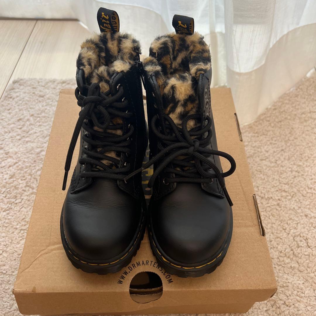 Dr. Martens ブラックファーブーツ キッズ用　17cm
