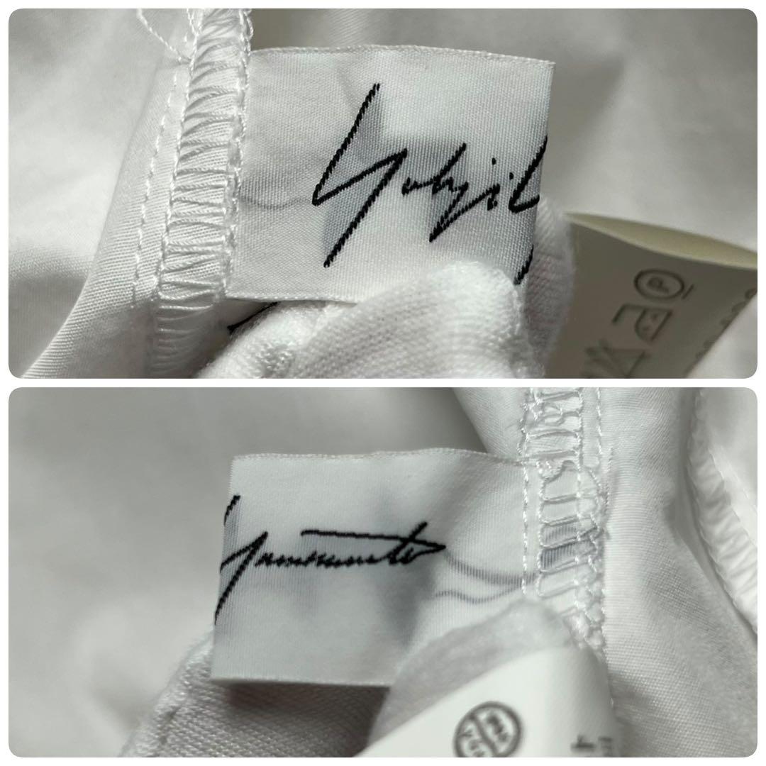 ヨウジヤマモトファム 斜めボタン 変形デザインシャツ スナップボタン