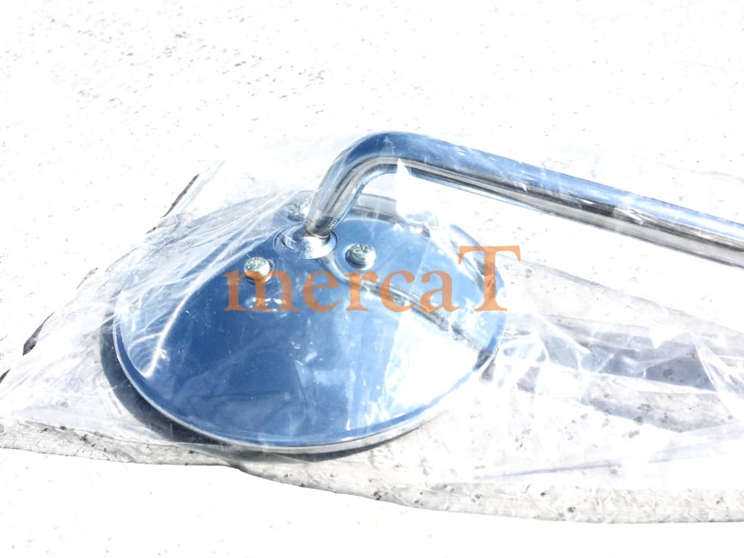 A-品-スクラッチ】70s当時物NOSビンテージラウンドミラー ミラーのみ1