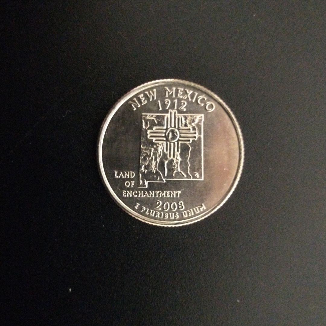 アメリカ硬貨 クォーター（25セント）50州記念シリーズ5種セット2008年