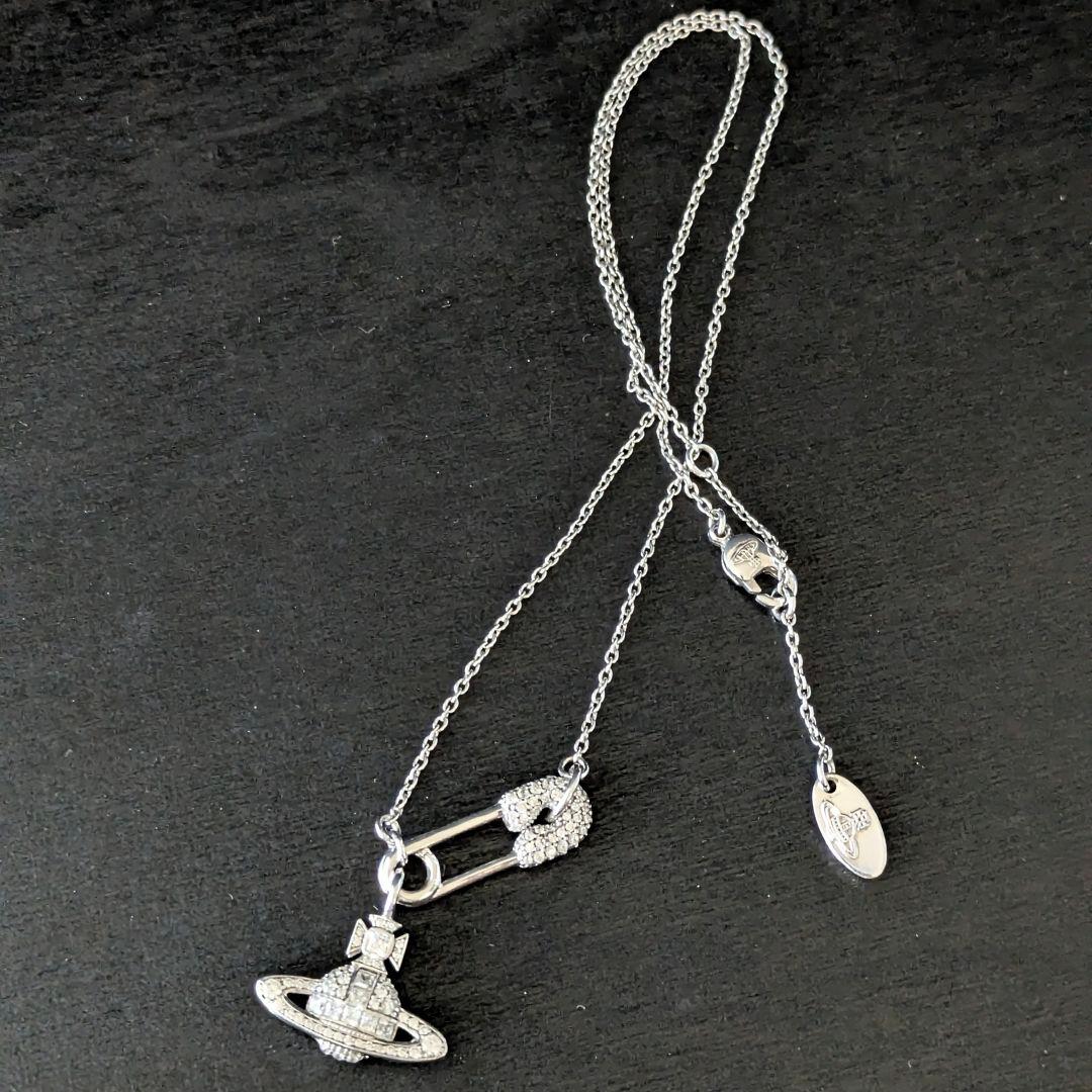 vivienne westwood Pave オーブ 安全ピン ネックレス - メルカリ