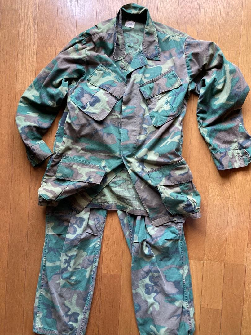 【グリーンリーフパターン】米軍　ジャングルファティーグ　上下セット　ベトナム戦争
