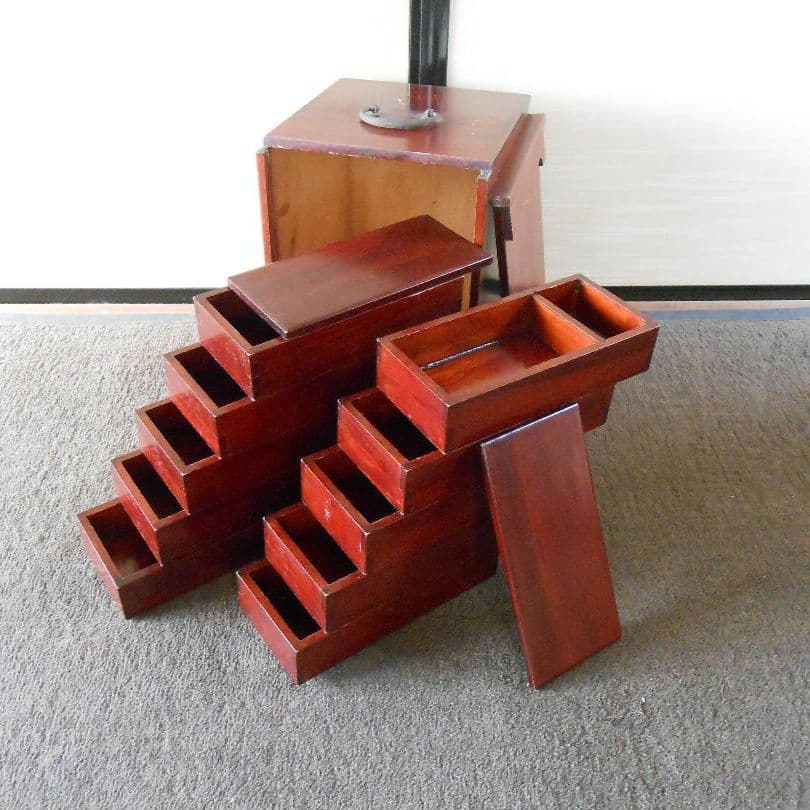 伊勢春慶 春慶塗 弁当箱 重箱 木箱 道具箱 江戸 明治 大正 昭和レトロ 骨董