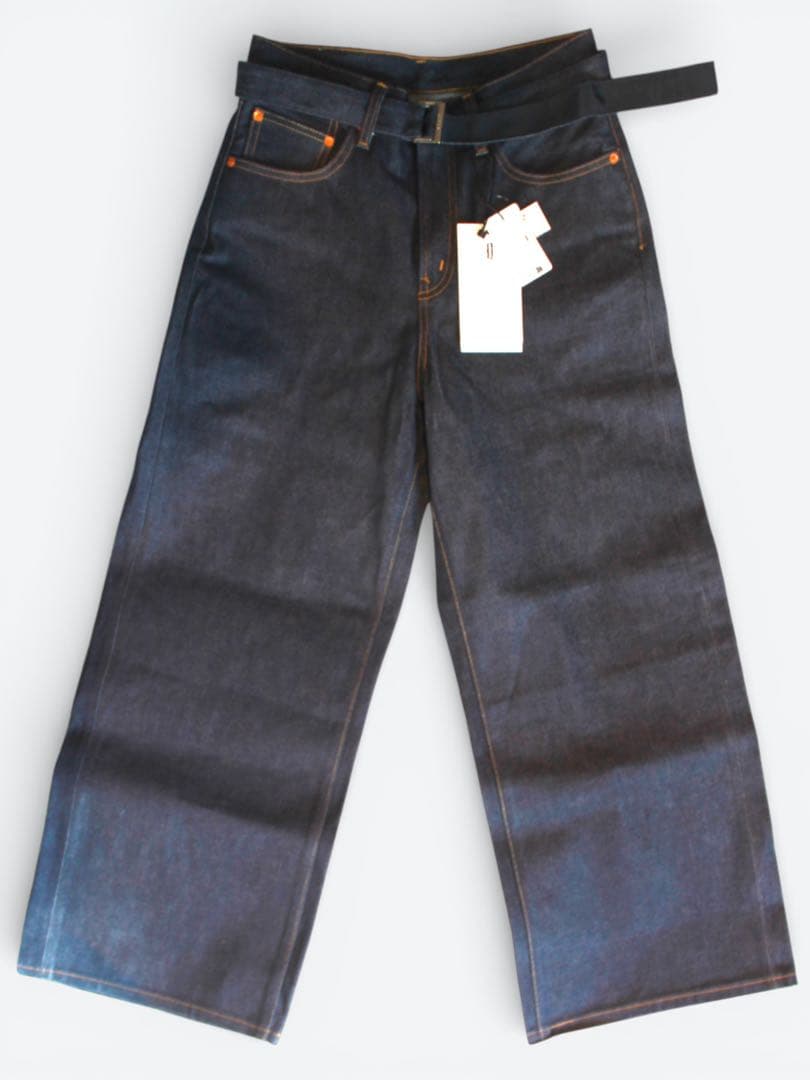 sacai×Levi's ダークデニム ワイドレッグパンツ サイズ0