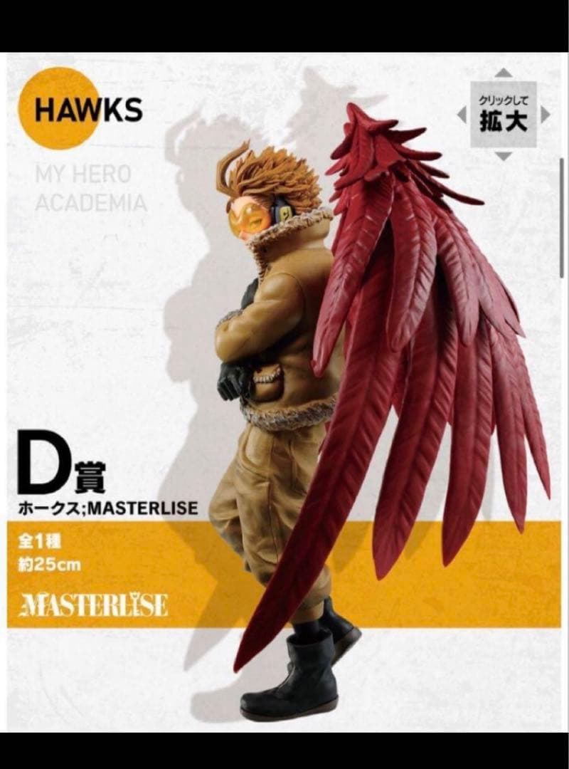 ヒロアカ ホークス 一番くじ マスターライズ D賞 フィギュア 国内正規