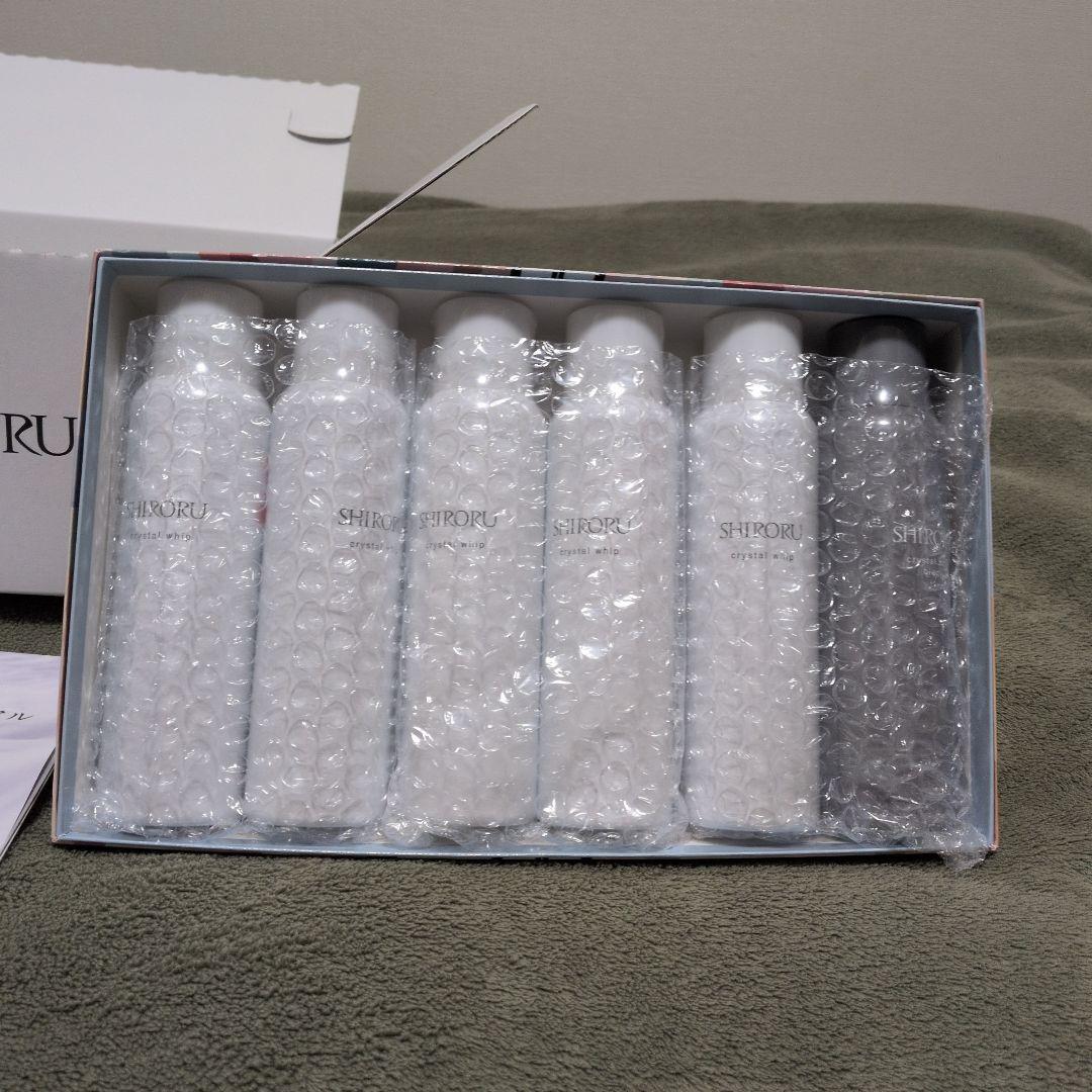 SHIRORU クリスタルホイップ 120g ×6本(白５本＋黒１本)