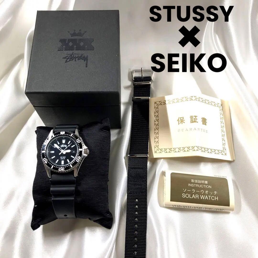 極美品 30周年モデル Stussy SEIKO 腕時計 ソーラーウォッチ - メルカリ