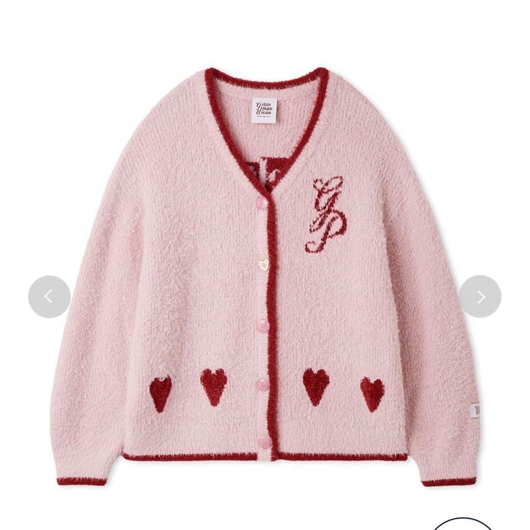 gelato pique ラメフェザーカーディガン PNK ジェラートピケ gelato pique ラメフェザーカーディガン （PNK