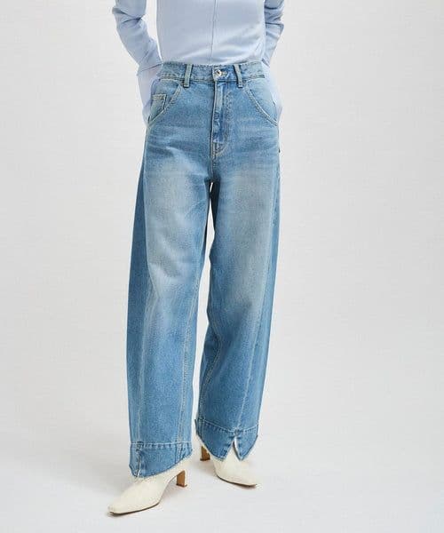 ADAM ET ROPE ワイドストレートデニム アダム エ ロペ ADAM ET ROPE' ワイドストレートデニムパンツ