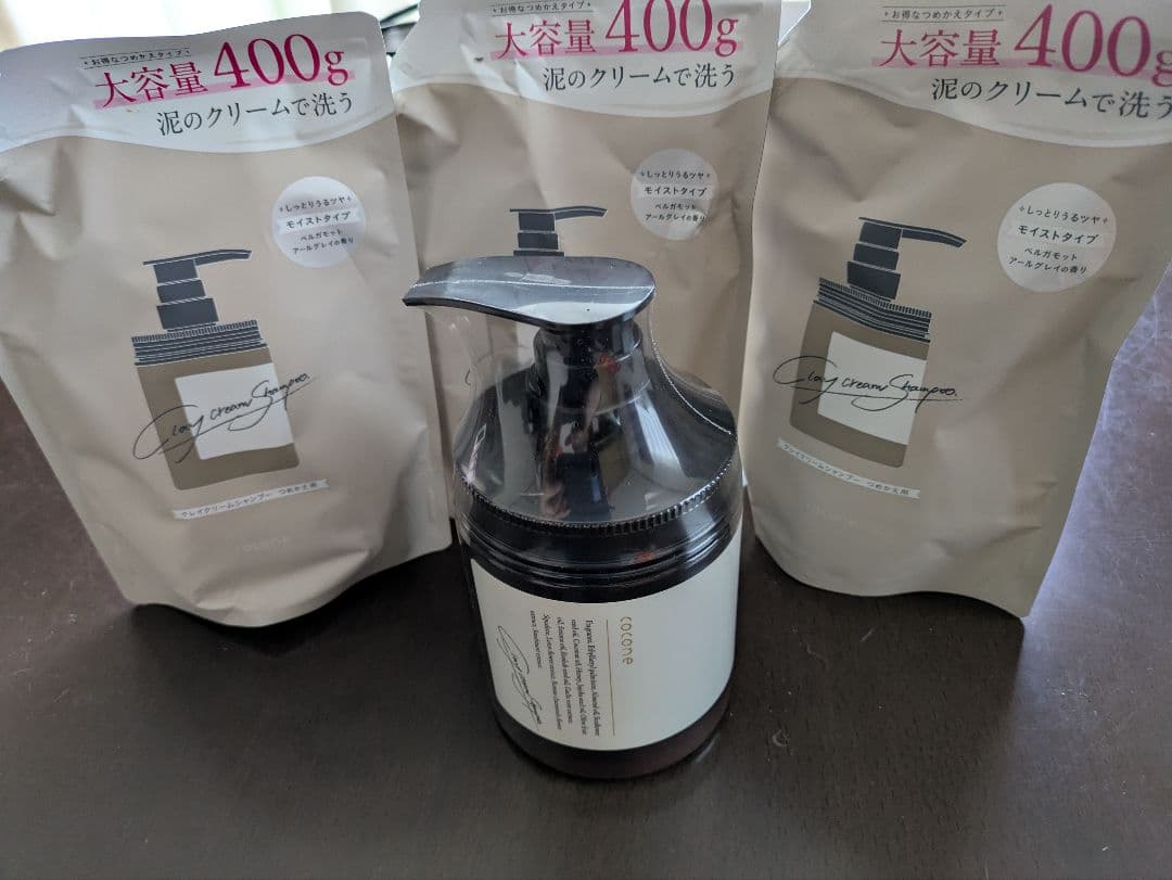 cocone クレイクリームシャンプー 380g ポンプ式 + 追加パック