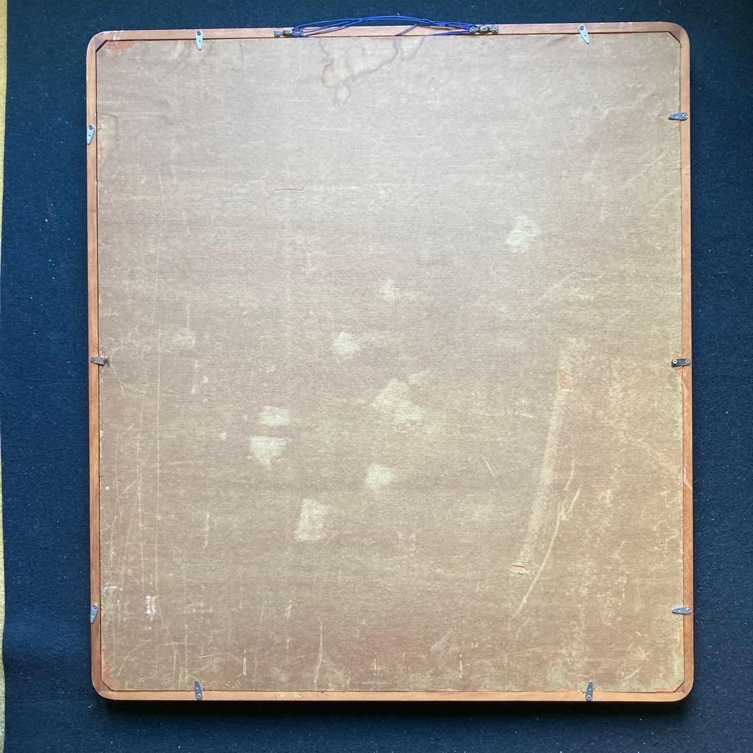 K.L.Crone￼「小鳥と少年」仮題　水彩画額￼約70×63絵￼62×46cm