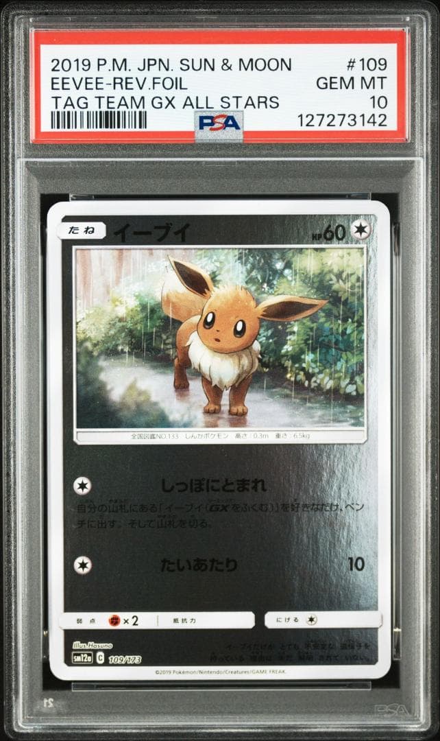 PSA10 イーブイ　ミラー TAG TEAM GX 109/173 PSA 10 Eevee GX Pokemon Card Japanese 188/173 Tag Team GX All