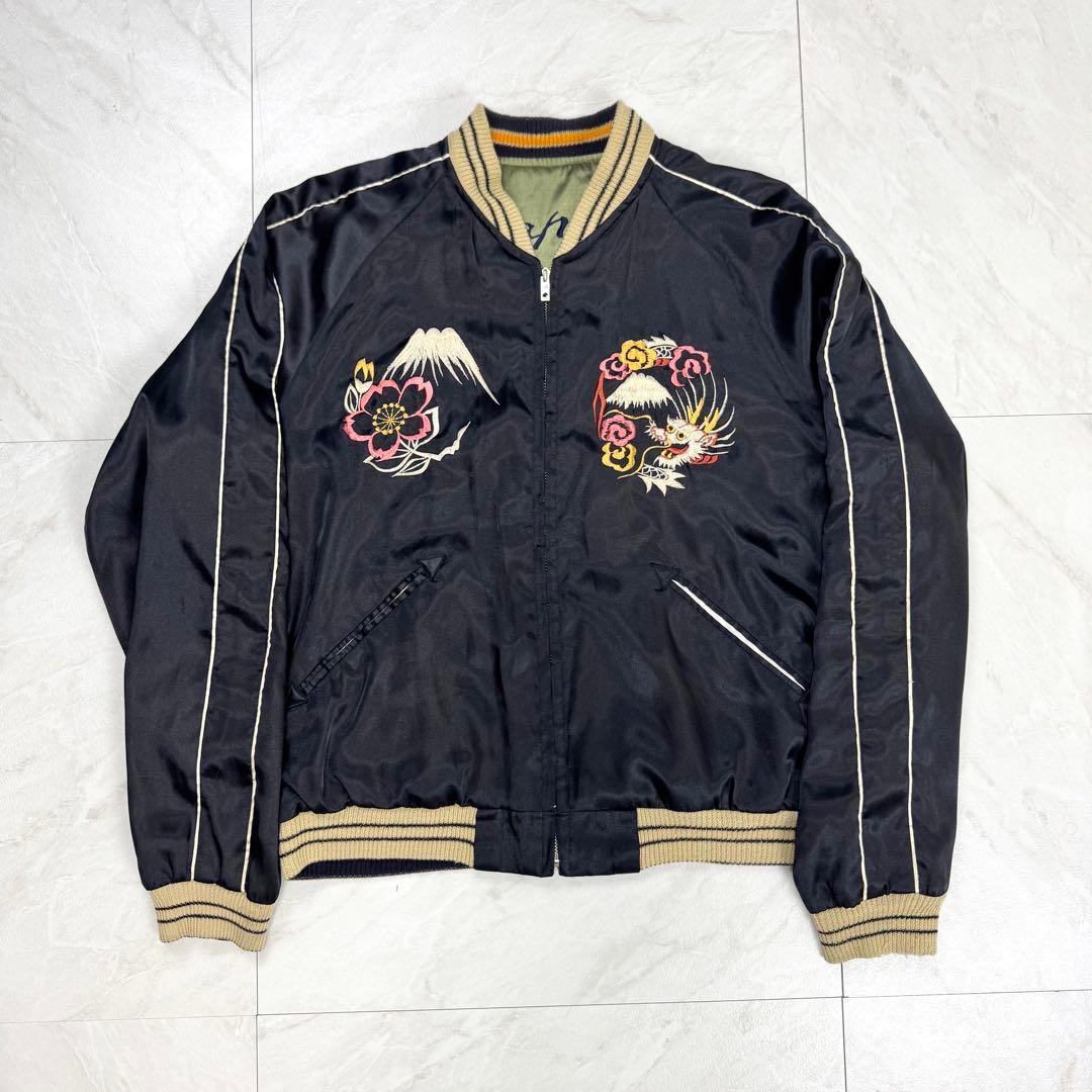 テーラー東洋 リバーシブル スカジャン 舞妓×日本地図 TT10841 Mサイズ