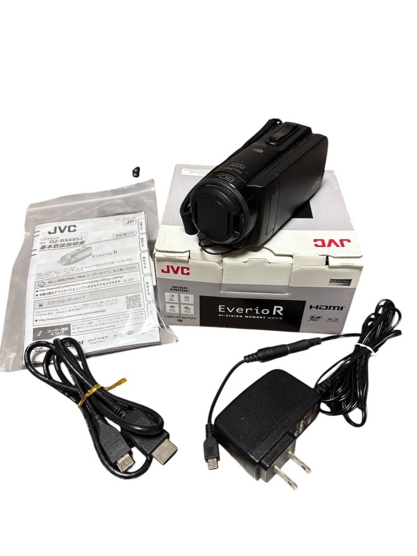 2019年製 JVC EverioR GZ-RX685J-B ビデオカメラ