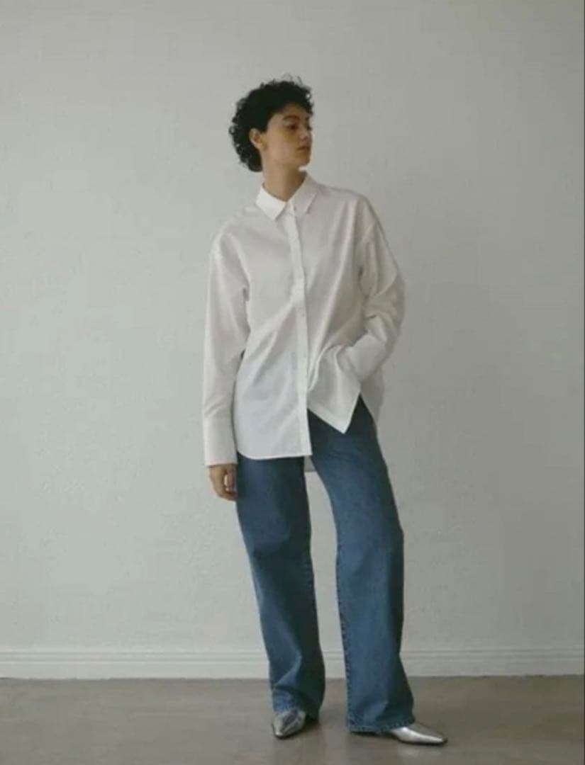 ETRETOKYO コットンセミワイドパンツ ブルー S