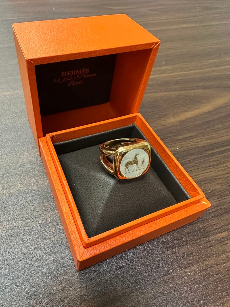 エルメス 90年代 コロゾ ホース リング GP 50号