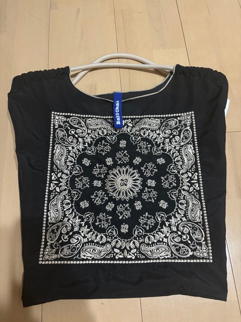 ボールアンドチェーン　スヌーピー　 バンダナ柄　Mサイズ　黒