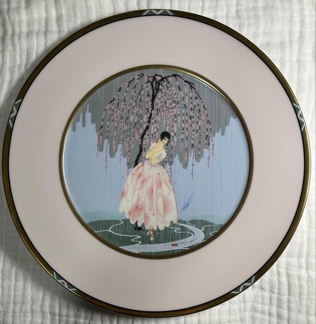 エルテ　『ブロッサム アンブレラ』 ファイン チャイナ　1990年　署名入り