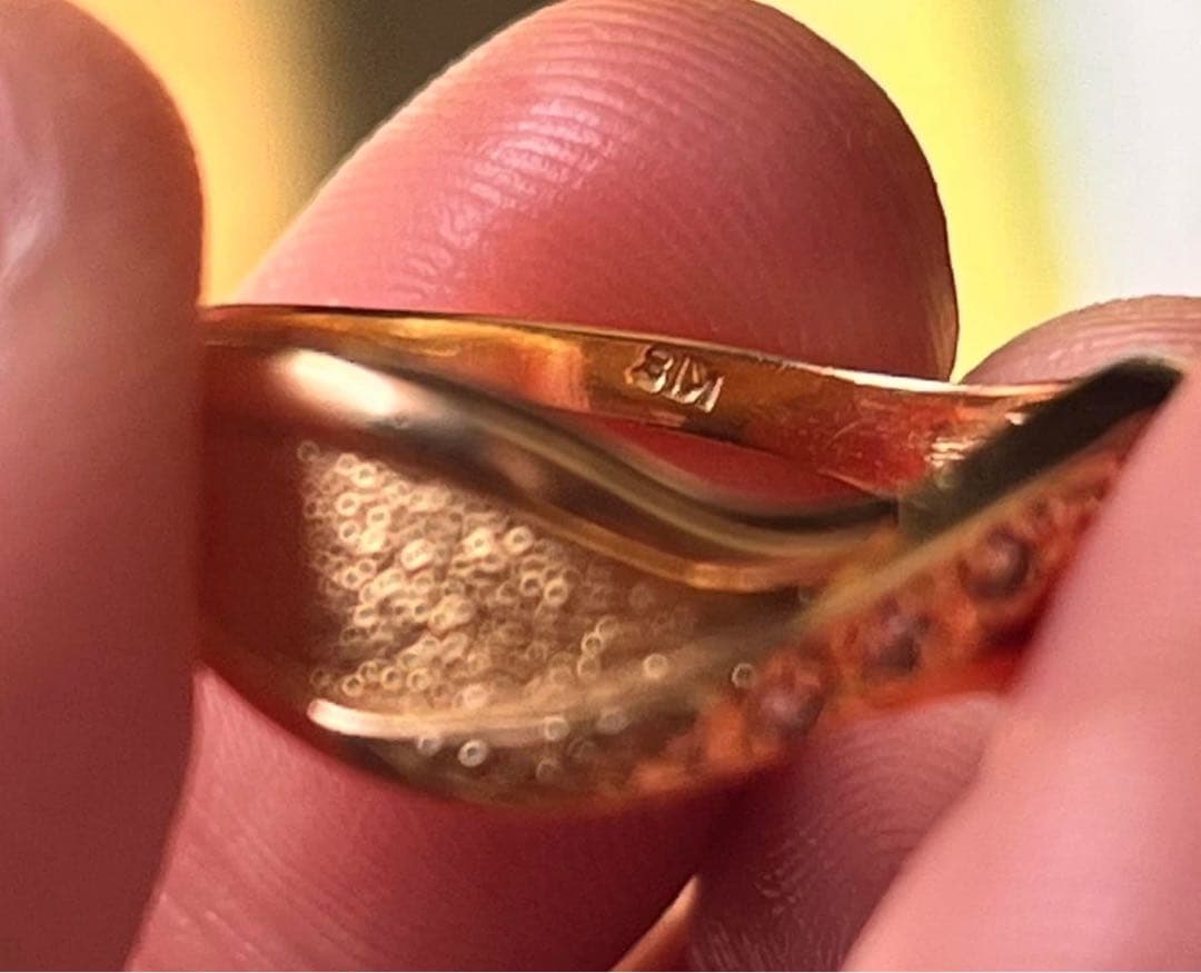 K18金 ツイストデザインリング 297g