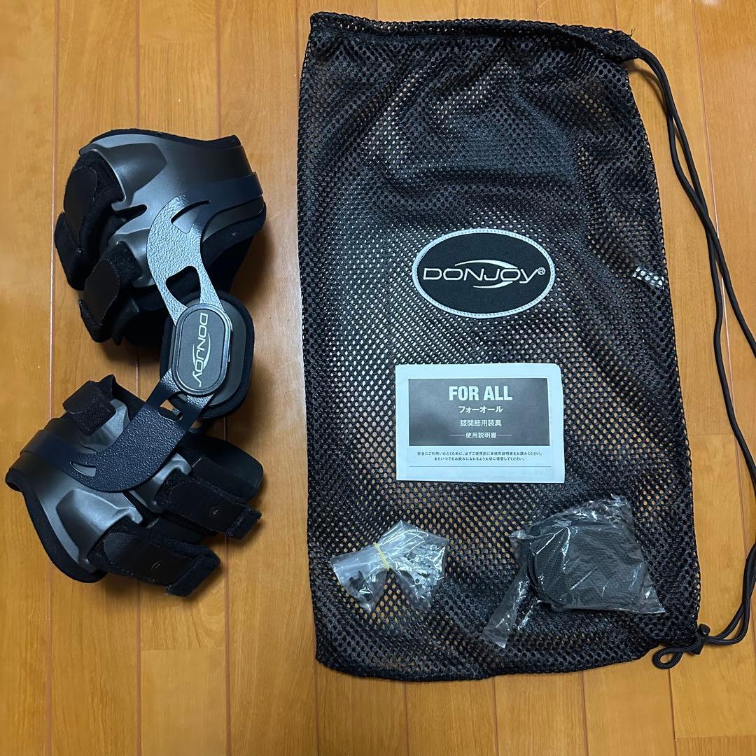 左膝 装具　フォーオール　Donjoy　かぶれ防止サポーター付き