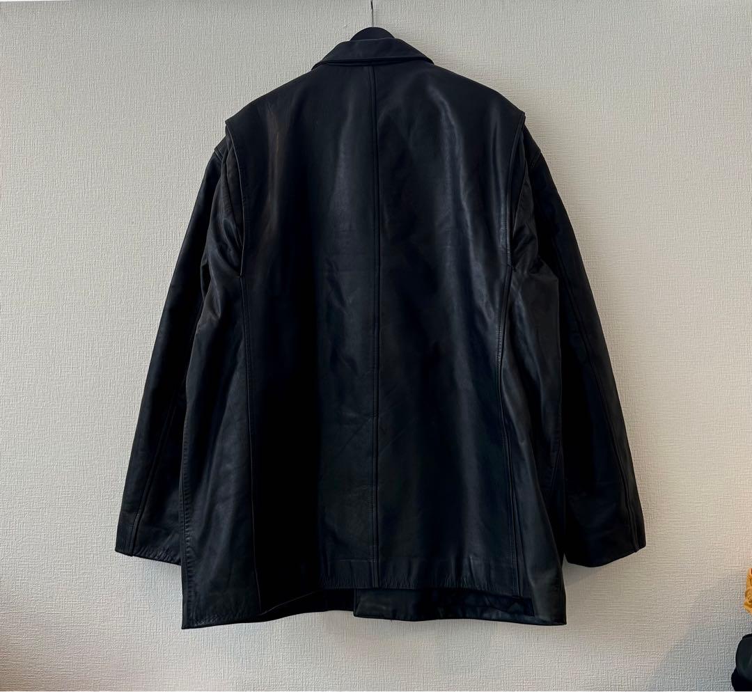 超スペシャル 90s ラルフローレン レザー カーコート XL ブラック