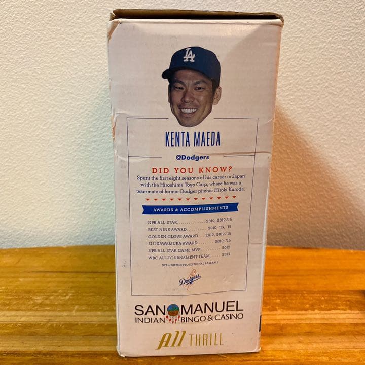 直筆サイン入り LAドジャース Dodgers前田健太選手ボブルヘッド