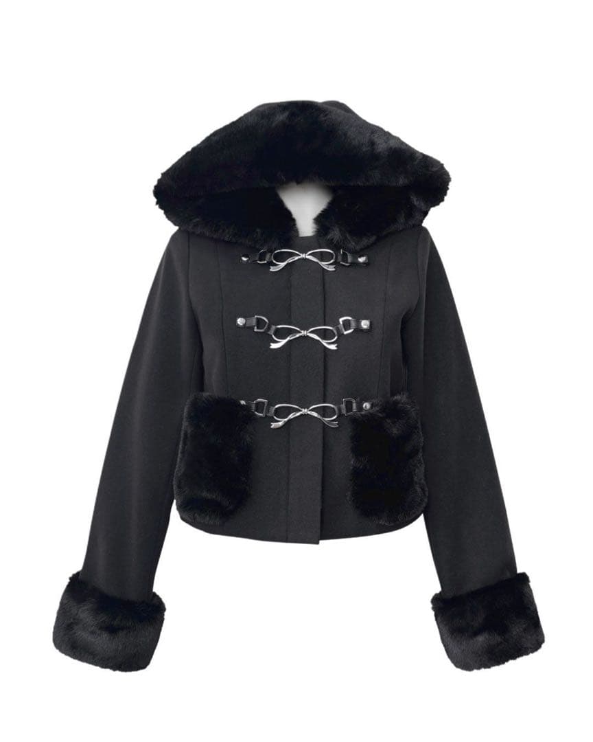 HONEY MEW リボンビットフードショートコート XS - メルカリ