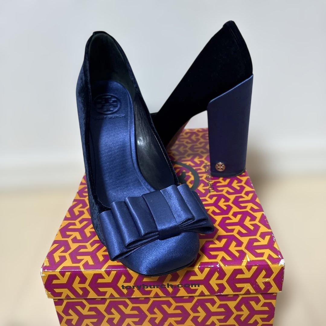 トリーバーチ　TORYBURCH パーティーヒール　ベロア