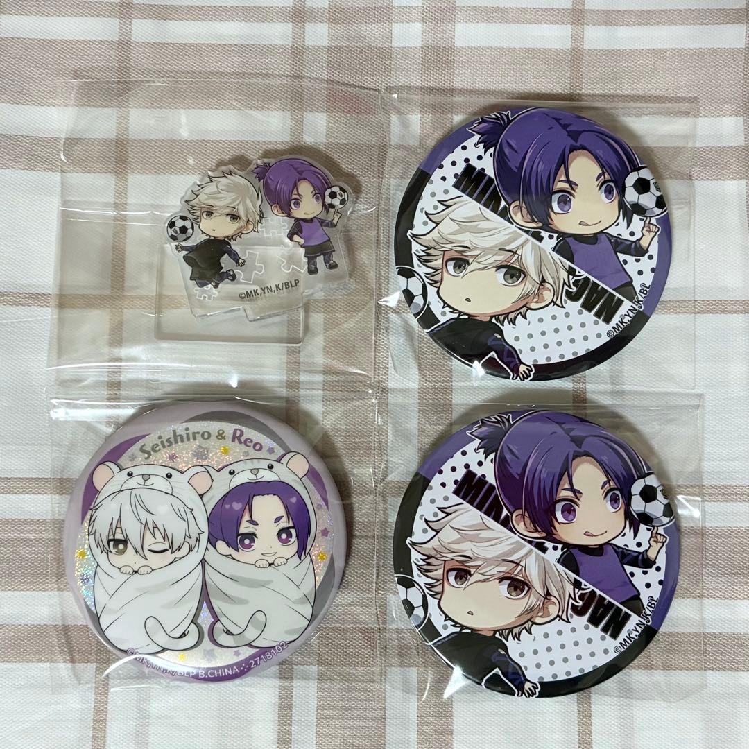 ブルーロック 凪誠士郎 御影玲王 アクスタ 缶バッジ 4点セット - メルカリ