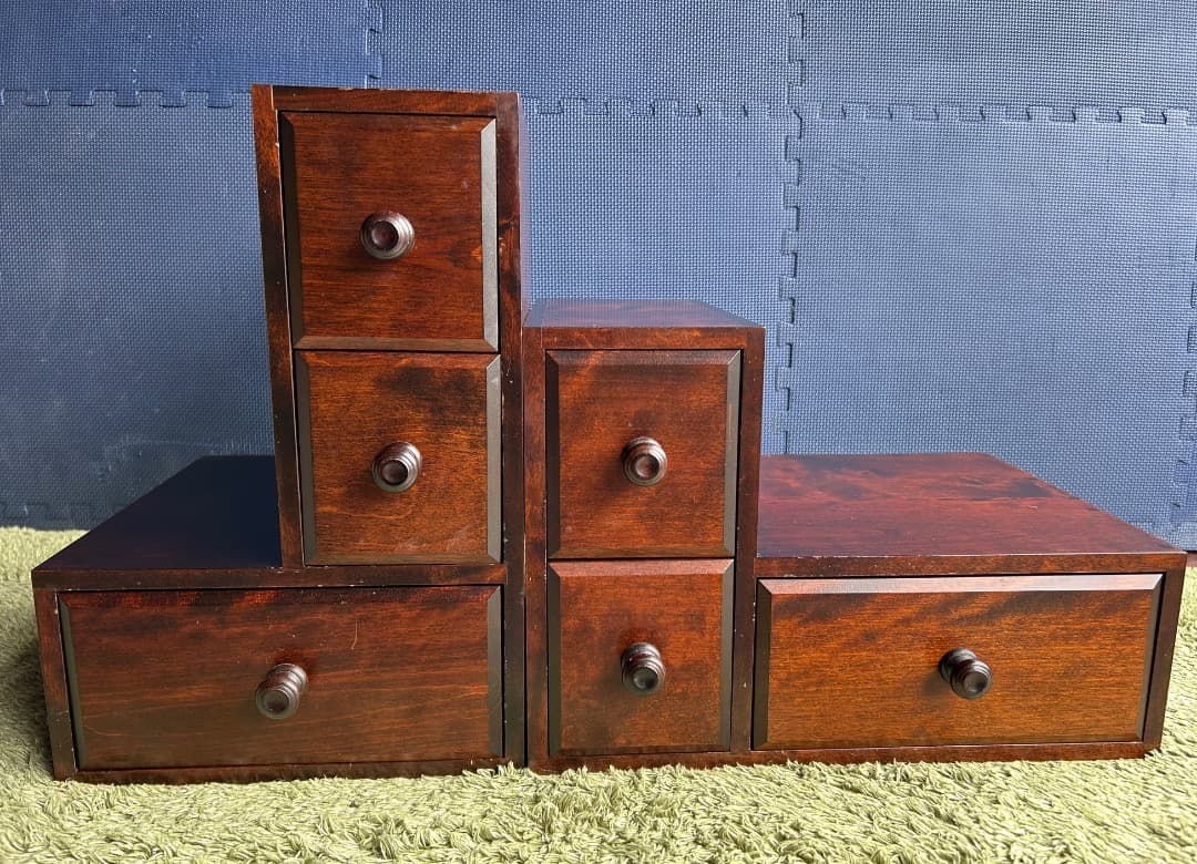 hiro　北海道民芸 面白小箱引き出し収納　2個セット