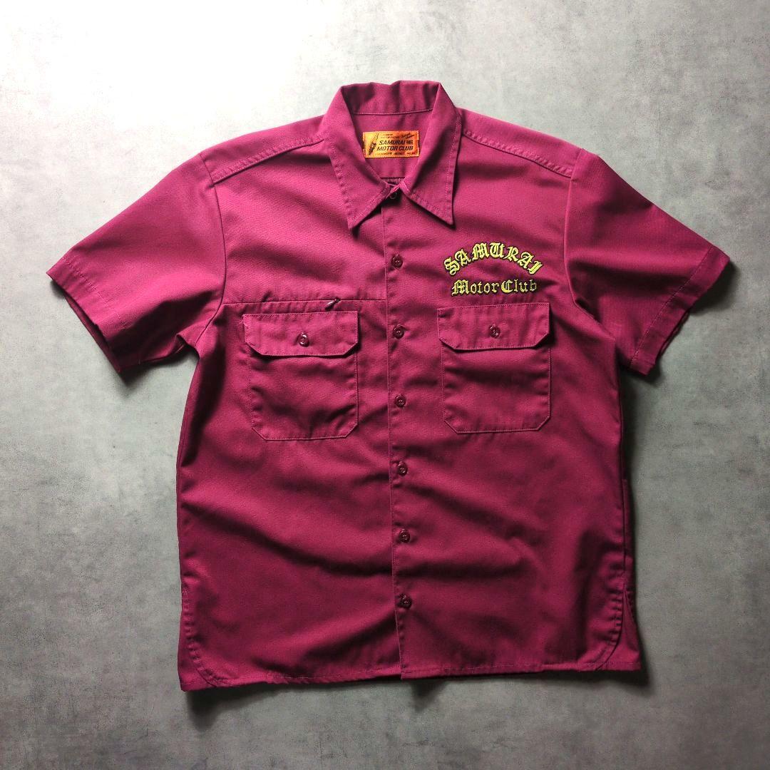 低走行・室内保管 SAMURAI MOTOR CLUB 刺繍 ワークシャツ サムライ