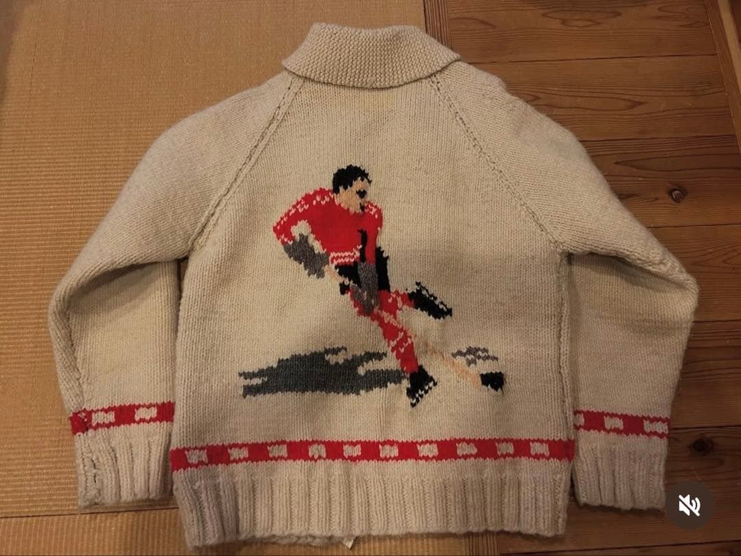 ヴィンテージ カウチンセーター 60s アイスホッケー